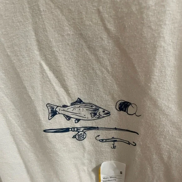 NWT Goodfellow & Co Cream Short Sleeve Tee - Picture 5 of 7